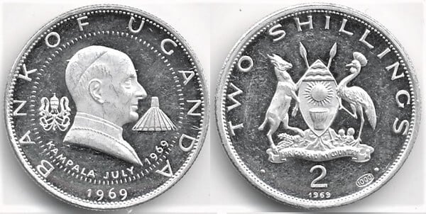 2 shillings (Visita del Papa Pablo VI)