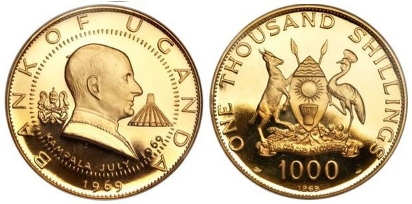 1.000 shillings (Visita del Papa Pablo VI)