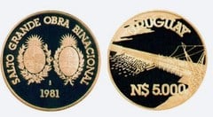 5.000 nuevos pesos (Presa de Salto Grande)
