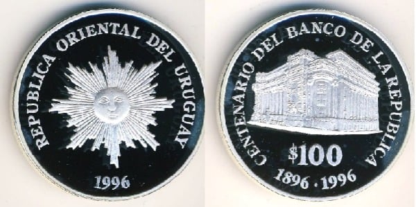 100 pesos (100 Aniversario del Banco Central)