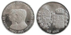 2.000 nuevos pesos (Visita de los Reyes de España)