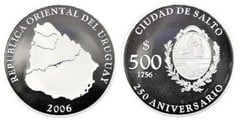 500 pesos (250 Aniversario de la Ciudad de Salto)