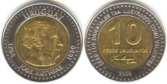 10 pesos (150 Aniversario de la Muerte de José Artigas)