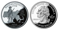 1/4 dollar (50 Estados de los EEUU - Massachusetts)