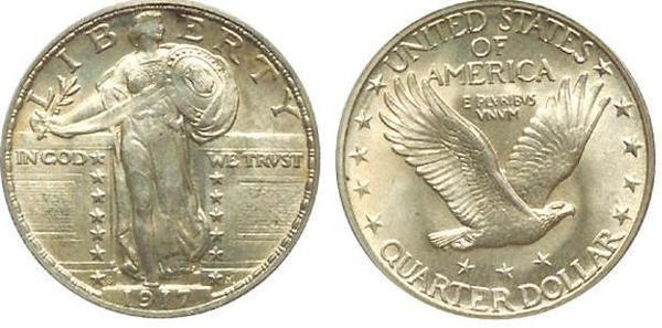 1/4 dollar (Standing Liberty Quarter)