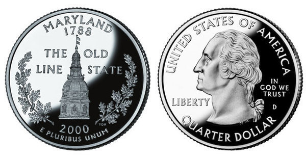 1/4 dollar (50 Estados de los EEUU - Maryland)