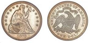 1 dollar (Seated Liberty)