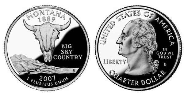 1/4 dollar (50 Estados de los EEUU - Montana)