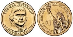 1 dollar (Presidentes de los EEUU - Thomas Jefferson)