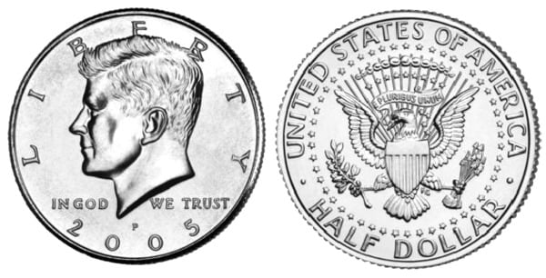 1/2 dollar (Kennedy Half Dollar)