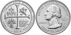 1/4 dollar (Parque histórico nacional de las misiones de San Antonio, Texas)