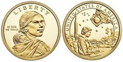 1 dollar (Sacagawea Dollar - Native American Dollar - Programa Espacial)