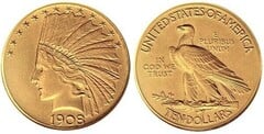 10 dollars (Indian Head-Eagle)