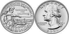1/4 dollar (George Washington - Cruzando el río Delaware)
