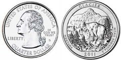 1/4 dollar (America The Beautiful - Glacier National Park)