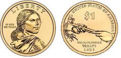 1 dollar (Sacagawea Dollar - Native American Dollar - Wampanoag Treaty 1621)