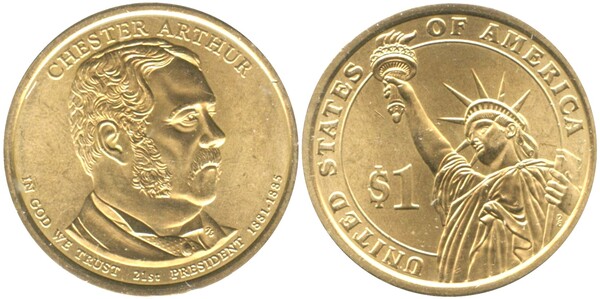1 dollar (Presidentes de los EEUU - Chester Arthur)