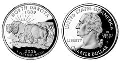 1/4 dollar (50 Estados de los EEUU - Nort Dakota)