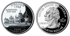 1/4 dollar (50 Estados de los EEUU - Virginia)