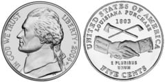 5 cents (Jefferson Nickel) (Bicentenario de la Expedición de Lewis y Clark-Compra de Luisiana)