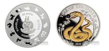 20 vatu ( Año de la Serpiente)