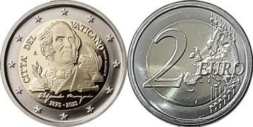 2 euro (150 Aniversario de la Muerte de Alessandro Manzoni)