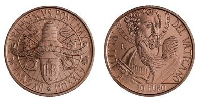 20 euro (Arte y Fe - El gallo de San Pedro)