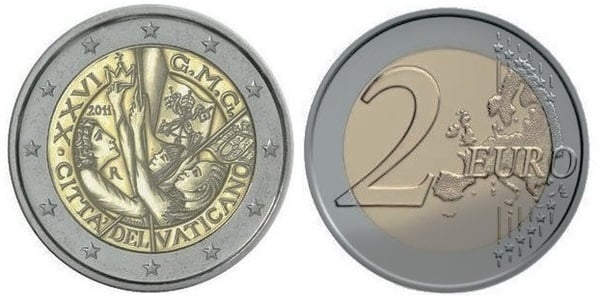 2 euro (XXVI Jornadas Mundial de la Juventud en Madrid)