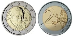 2 euro (Benedicto XVI-2º mapa)