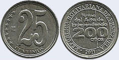 25 céntimos (200 Años de la Firma del Acta de Independencia)