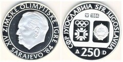 250 dinara (XIV Juegos Olímpicos de Invierno - Sarajevo 1984)
