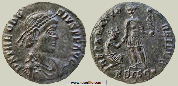 Foto 1 Moneda sin identificar: theodocius I el grande