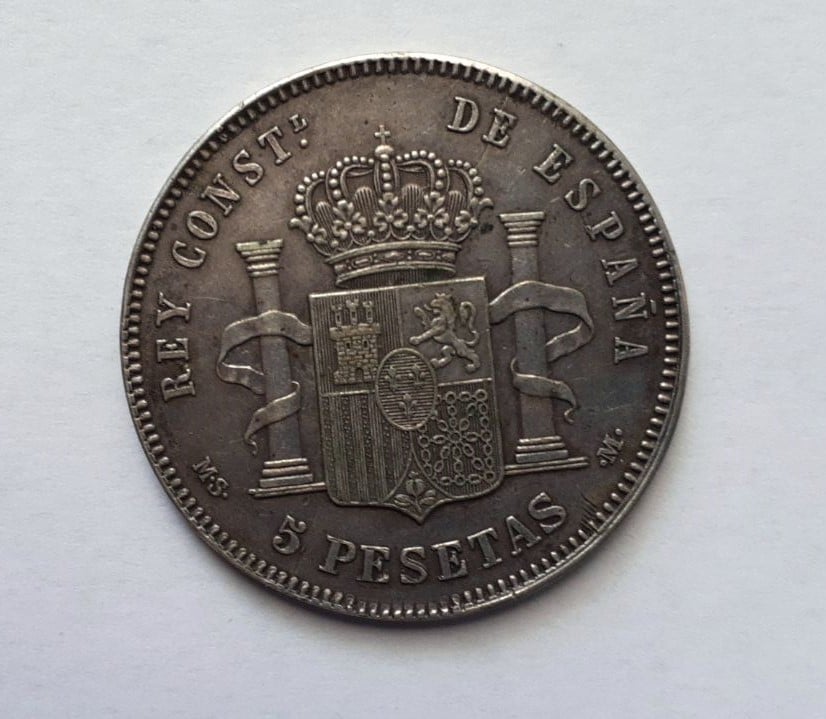 Foto 2 Moneda sin identificar: cinco pesetas amadeo I rey 1871
