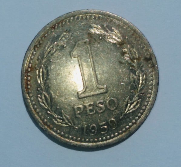 Foto 1 Moneda sin identificar: Moneda de $1 peso