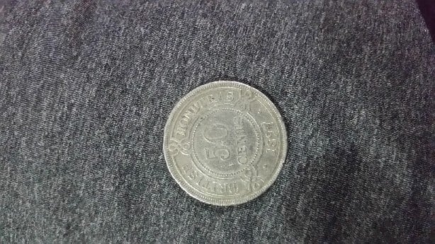 Foto 1 Moneda sin identificar: Moneda antigua plata honduras