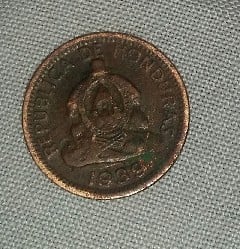 Foto 2 Moneda sin identificar: Moneda antigua plata honduras