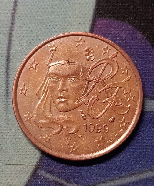 Foto 1 Moneda sin identificar: Moneda de 5 entimos francesa de 1999
