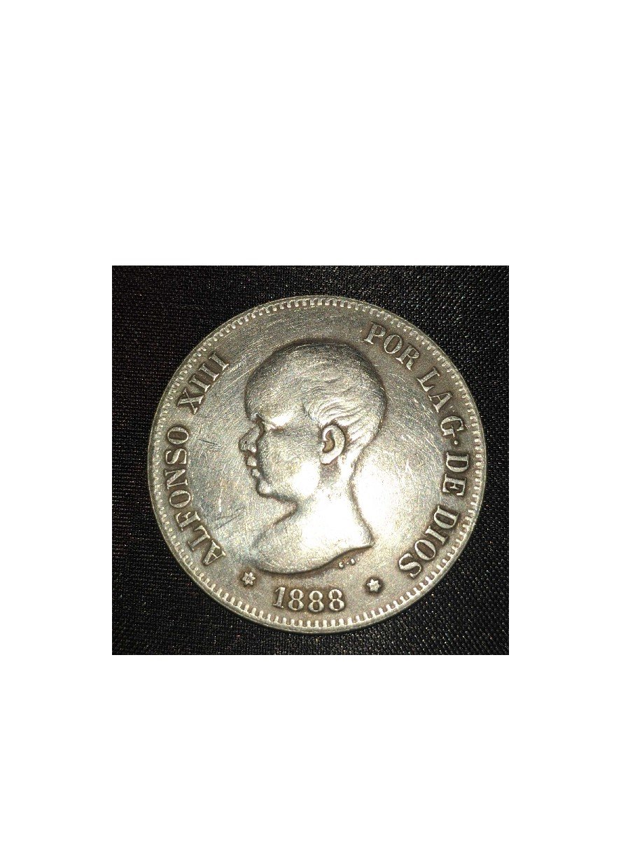 Foto 2 Moneda sin identificar: 5 pesetas 1888 msm \