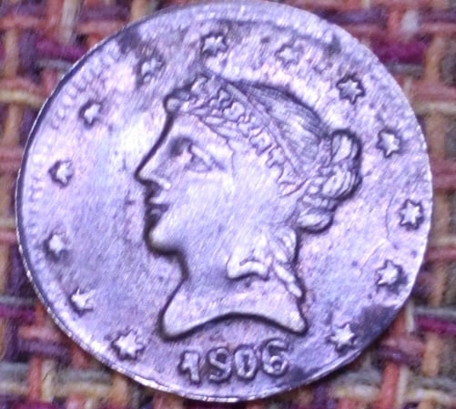 Foto 1 Moneda sin identificar: One dollar 1906