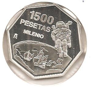 Foto 2 Moneda sin identificar: España 1500 Ptas 1999 Milenio