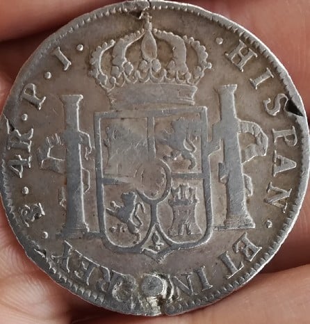 Foto 1 Moneda sin identificar: Identificar KM# 4R Carlos IIII 1808