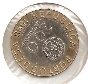 Foto 1 Moneda sin identificar: 200 escudos de portugal año1998 garcia de orts