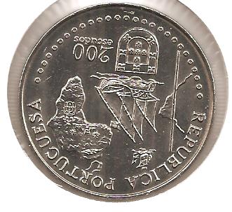 Foto 2 Moneda sin identificar: Portugal 200 E 1994. Tratado de Tordesillas 1494-1994