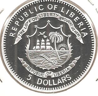 Foto 2 Moneda sin identificar: 5 Dolres de Liberia