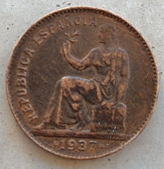 Foto 1 Moneda sin identificar: 50 centimos de la Republica Española