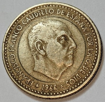 Foto 1 Moneda sin identificar: Peseta de 1966 ] 1968 ¿variante o manipulación?