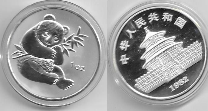 Foto 1 Moneda sin identificar: 1Oz Plata 1982 China Panda