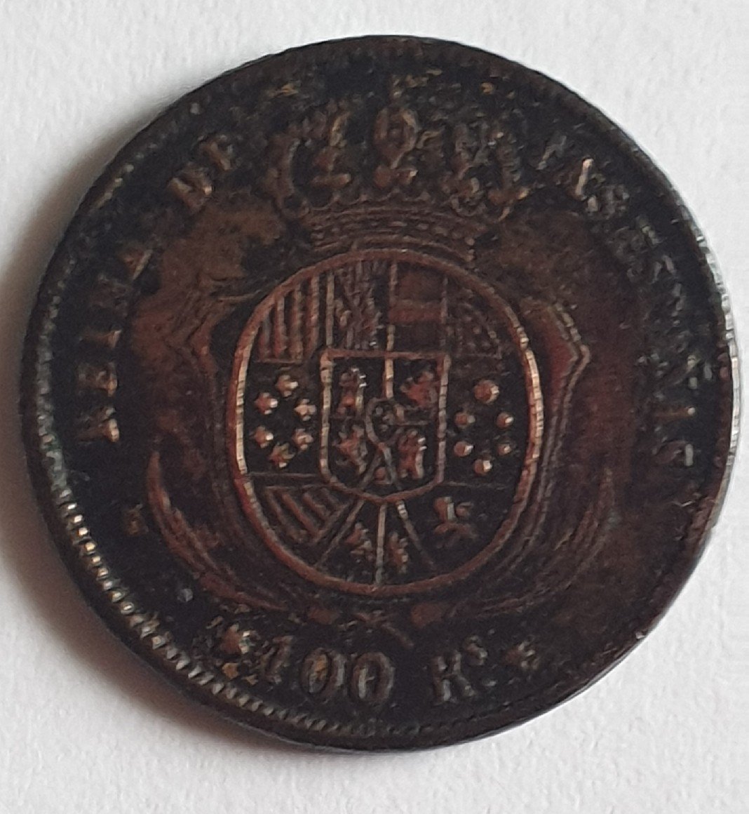 Foto 2 Moneda sin identificar: Isabel II 100 Reales