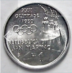 Foto 2 Moneda sin identificar: Monedas de San Marino de 1 lira