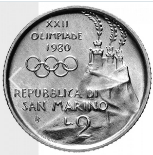 Foto 2 Moneda sin identificar: Moneda de San Marino de 2 Lira